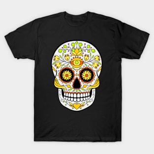 Sugar Skull Art, dia de los muertos T-Shirt